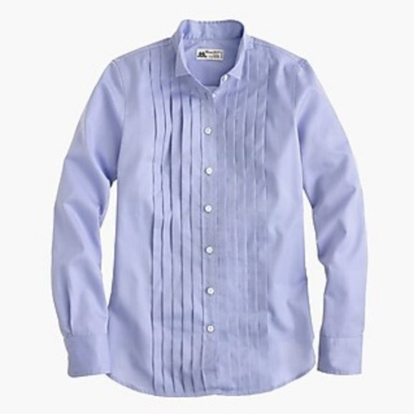 J. Crew Tops - J. Crew Pleated Front Thomas Mason® Tuxedo Shirt